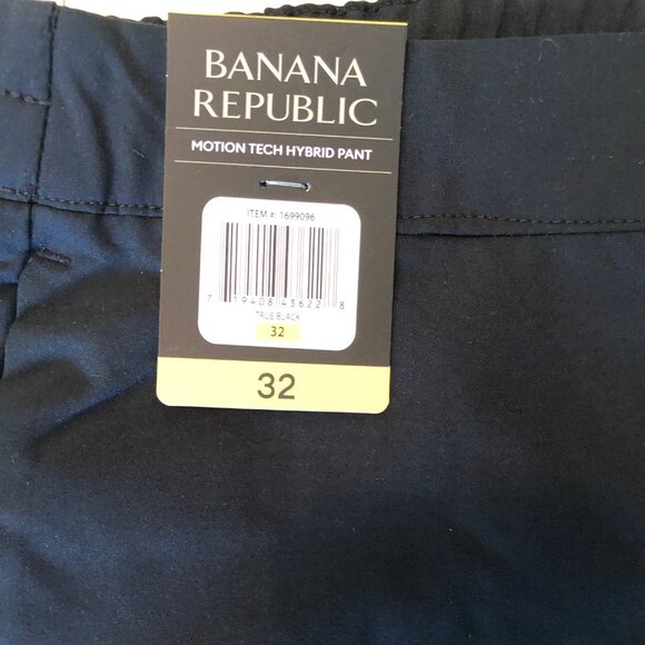 NWT Banana Republic Men's Motion Tech Hybrid Pants, Color Black, Size 32 - Picture 2 of 10